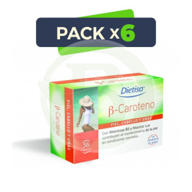Pack 6x B-Caroteno 36 Cápsulas Dietisa
