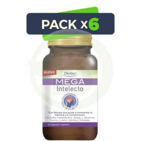 Pack 6x Mega Intelecto 60 Cápsulas Dietisa