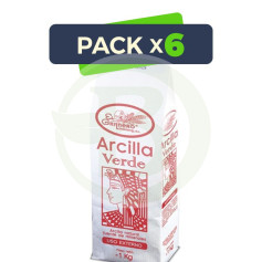 Pack 6x Argilla Verde Busta 1Kg. El Granero