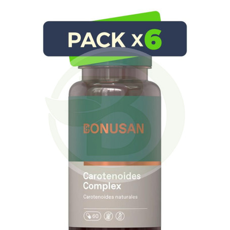 Pack 6x Carotenoides Complejo 60 Cápsulas Bonusan