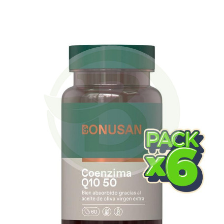 Pack 6x Coenzima Q10 50Mg. 60 Cápsulas Bonusan