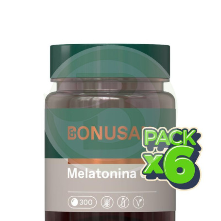 Pack 6x Melatonina 0,3Mg. 300 Tabletas Bonusan