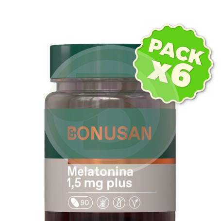 Pack 6x Melatonina Plus 1,5Mg. 90 Tabletas Bonusan