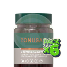 Pack 6x Vitamina K2 100Mcg. Plus 90 Tabletas Bonusan