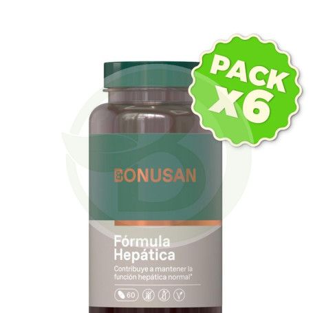 Pack 6x Fórmula Hepática 60 Comprimidos Bonusan