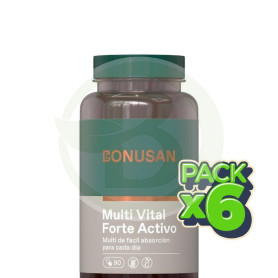 Pack 6x Multi Vital Forte Activo 90 Cápsulas Bonusan
