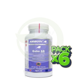 Pack 6x Gaba Ab 300Mg. 90 Cápsulas Airbiotic