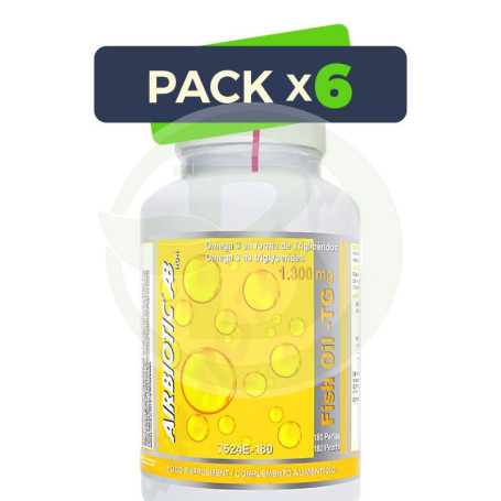 Pack 6x Fish Oil Tg 1300Mg 180 Cápsulas Airbiotic