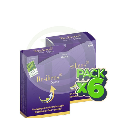 Pack 6x Resiliens Deporte 60 Cápsulas 100% Natural