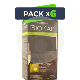 Pack 6x Tinte Nutricolor 5.0 Castaño Claro 140Ml. Biokap
