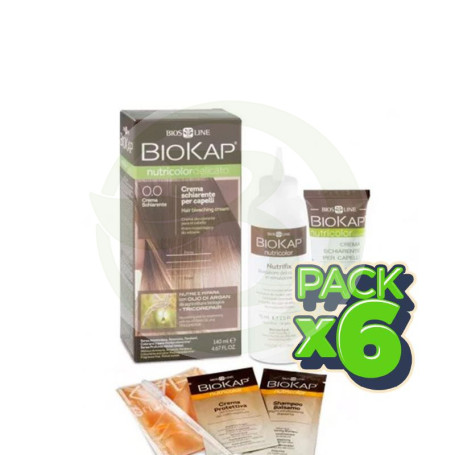 Pack 6x Crema Decolorante Nutricolor 0.0 140Ml. Biokap