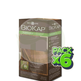 Pack 6x Tinte Nutricolor Delicato+ 8.64 Rojo Tiziano 140Ml. Biokap