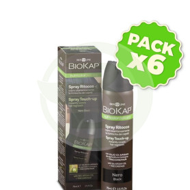 Pack 6x Spray Touch-Up Negro 75Ml. Biokap