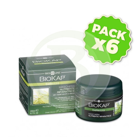 Pack 6x Mascarilla Nutritiva y Reparadora 200Ml. Biokap