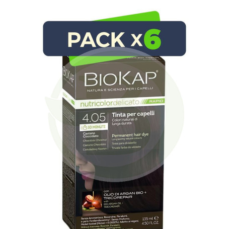 Pack 6x Rapid Delicato 4.05 Castaño Chocolate 135Ml Biokap