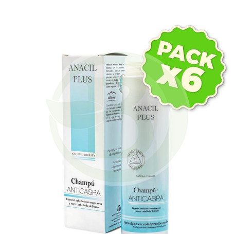 Pack 6x Champu Anticaspa 200 Ml Anacil Plus
