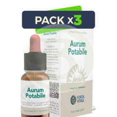 Pack 3x Aurum Potabile 10Ml. (Oro) Forza Vitale