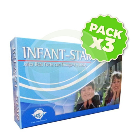 Pack 3x Jalea Infant Star Forte con Omega 3 Montstar
