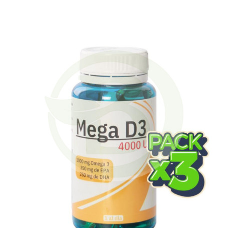 Pack 3x Mega Vitamina D3 60 Perlas Espadiet