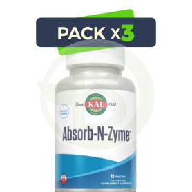 Pack 3x Absorb-N. Zyme 90 Capsulas Kal