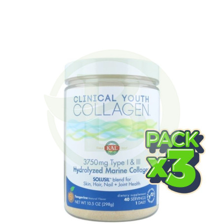 Pack 3x Clinical Collagen Type I & III 298Gr. Kal