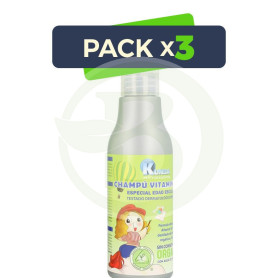 Pack 3x Champú Vitaminado Especial Edad Escolar 250Ml. Kunda