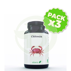 Pack 3x Chitosan 400 Mg 60 Cáps Ebers