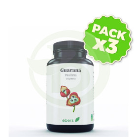 Pack 3x Guarana 500 Mg 60 Cáps Ebers