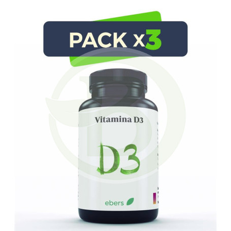 Pack 3x Vitamina D3 1000 Ui 60 Comp Ebers