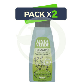 Pack 2x Champú Antigrasa con Romero 400Ml. Linea Verde