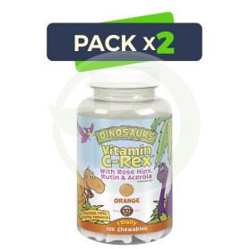 Pack 2x Vitamina C Rex 100 Dinosaurios Masticables Kal