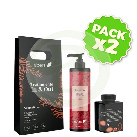 Pack 2x Estuche Tratamiento Capilar In & Out 30 Perlas+250Ml Ebers