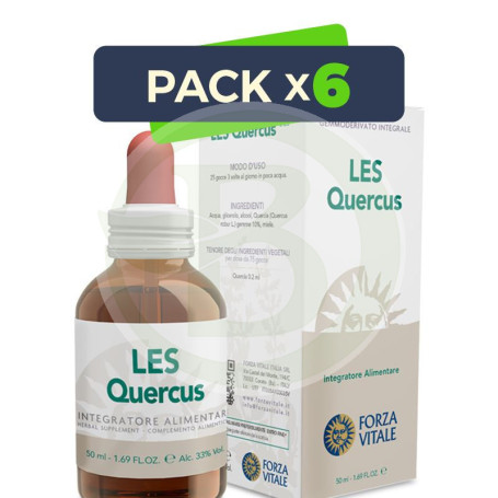 Pack 6x Les Quercus Pedunculanta (Quercia) 50Ml. Forza Vitale