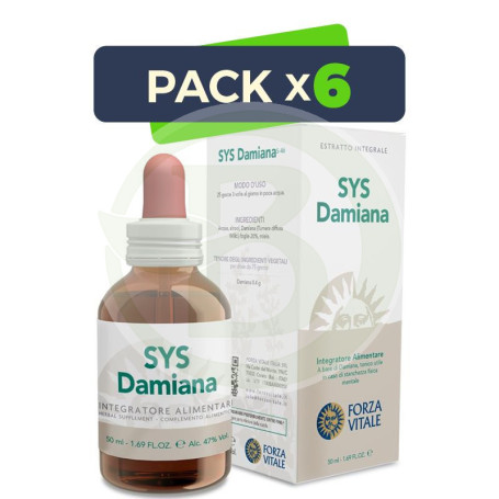 Pack 6x SYS Damiana 50Ml. Forza Vitale