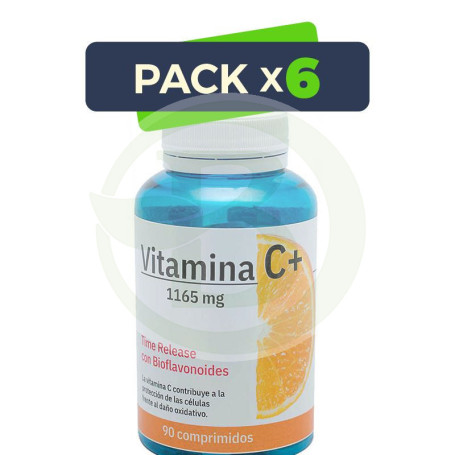 Pack 6x Vitamina C+ Bioflavonoides 90 Comprimidos Espadiet