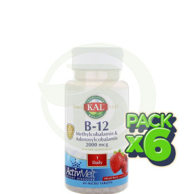 Pack 6x Methylcobalamin 1.000Mcg. 60 Comprimidos Kal