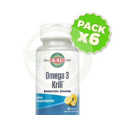 Pack 6x Omega 3 Krill 60 Perlas Kal