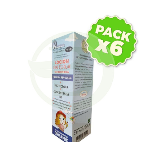 Pack 6x Loción Vitaminada Especial Edad Escolar 250Ml. Kunda