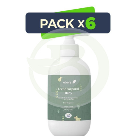Pack 6x Leche Corporal Baby 250 Ml Ebers