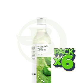 Pack 6x Gel Baño Aloe + Árbol del Té 500 Ml Ebers