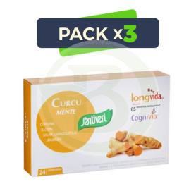 Pack 3x Curcu Mente 24 Comprimidos Santiveri
