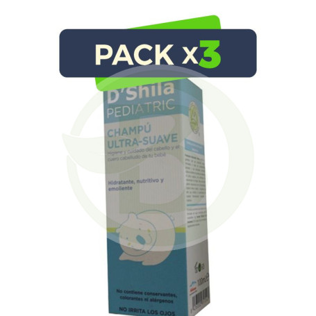 Pack 3x Champú Ultra-Suave Pediatric 100Ml. Shila