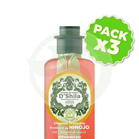 Pack 3x Champú Proteico De Hinojo 300Ml. Shila