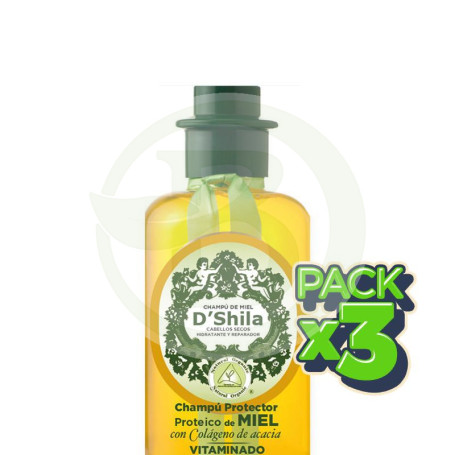 Pack 3x Champú Proteico De Miel 300Ml. Shila