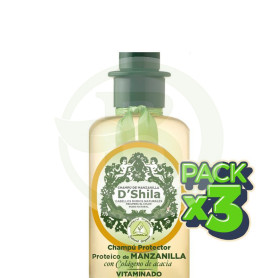 Pack 3x Champú Proteico De Manzanilla 300Ml. Shila