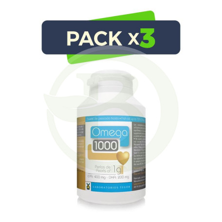 Pack 3x Omega 1.000 120 Perlas Tegor