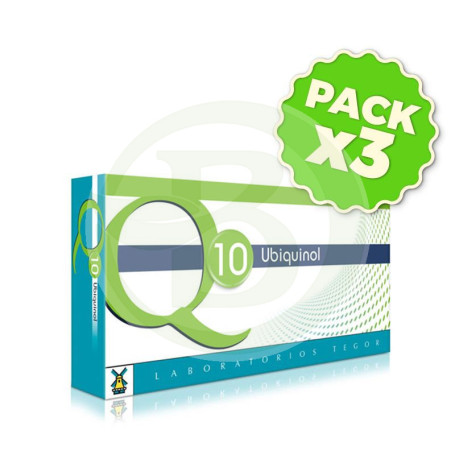 Pack 3x Q10 Ubiquinol 28 Cápsulas Tegor