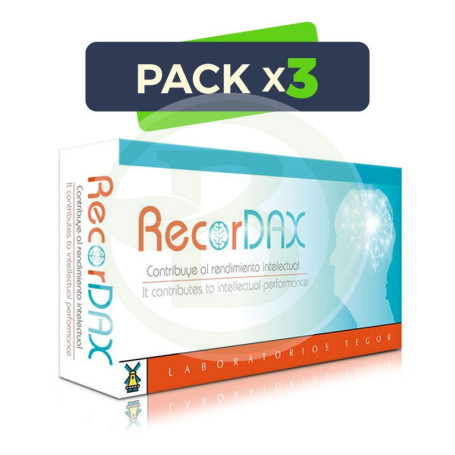 Pack 3x Recordax 40 Cápsulas Tegor