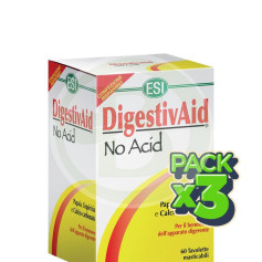 Pack 3x Digestivaid No Acid 60 Tavolette ESI - Trepat Diet
