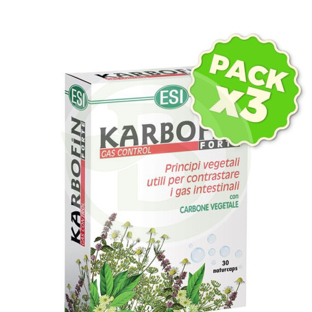 Pack 3x Karbofin Forte 30 Cápsulas ESI - Trepat Diet